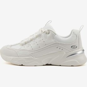Resim SKECHERS BOBS BAMİNA - STAR STRİKEZ Kadın Beyaz Sneakers 117355 OFWT 