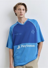 Resim Mavi - Playstation Baskılı Mavi Forma Tişört 0612939-70772 Mavi 