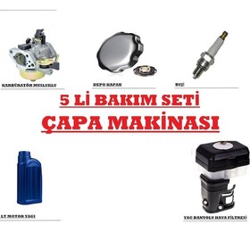 Resim Dalaz, Yavuz Benzinli Motorlu Çapa Makinesi Y200 Uyumlu Bakım Seti 5'li Karbüratör,filtre,buji,1 Lt Yag 