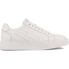 Resim Saillaker’s Sail Lakers - Beyaz Deri Bağcıklı Erkek Sneaker 