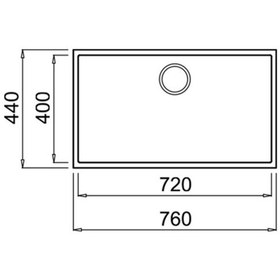 Resim Teka Square 72.40 Tg Beyaz Granit Mutfak Eviyesi 