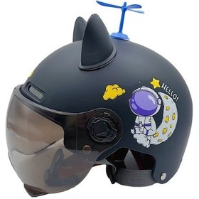 Resim 5-14 Yaşında Çocuk Koruyucu 3c Kask Ayarlanabilir Boyutu Sevimli Bambu Yusufçuk 8d539p Siyah 