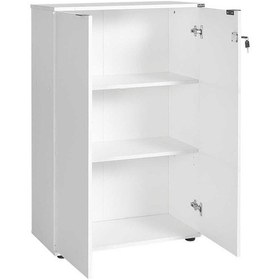 Resim Adoremobilya Rio Ofis 3 Raflı Kapaklı Kitaplık - Diamond Beyaz 