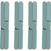 Resim Fochsia Kaydırmaz 4'lü Katlanır Sıcak Tutucu: Tencere, Fincan, Masaüstü İçin Açık Mavi 