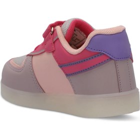 Resim Slazenger PERLE Kız Çocuk Cırt Cırtlı Işıklı Taban Pembe / Mor Sneaker 