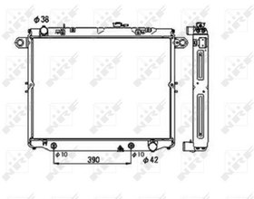 Resim NRF 53706 | Motor Su Radyatörü Toyota Land Cruiser 4.7 98 > (698X510x48) 