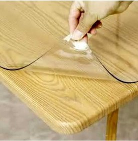 Resim 2 Mm Kalınlık 70 Cm En Şeffaf Kalın Pvc Masa Koruyucu Mika Masa Örtüsü 70 X 100 