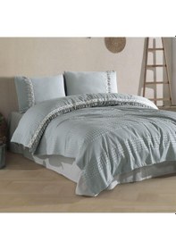 Resim Clasy %100 Pamuk Çift Kişilik Pike Takımı Bohamline Mint 