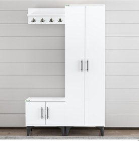 Resim Garaj Home Modern Raflı Ayakkabılık Vestiyer Çok Renkli 