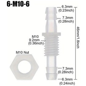 Resim Motion003 5 Adet M6-m10 Pp Vida Somunları - Akvaryum Ve Teras Bağlantıları İçin Dayanıklı 
