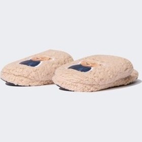 Resim Defacto Erkek Ayıcık Baskılı Düz Taban Ev Terliği D3084AX24WNBG26 Bej 