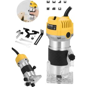 Resim Steiner Germany Technology 3000 Watt 6 Kademe Devir Ayarlı Formika Traşlama Freze Makinesi 6 mm Pens 