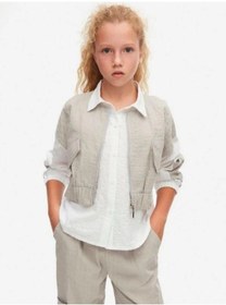 Resim Nk Kids Kız Çocuk Pamuklu Gömlek Detaylı Ceket-15553 Beyaz 