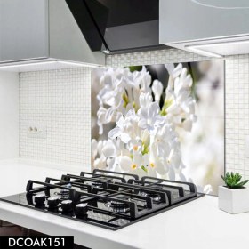 Resim Olinpa Cam Ocak Arkası Koruyucu | Çiçek Desenli 