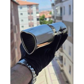 Resim Kalpli Egzoz Başlığı Nikelajı Paslanmaz 60 mm 