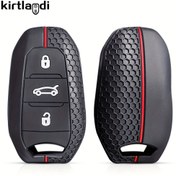 Resim Silikon Araba Anahtar Kılıfı Kapak Tutucu for PEUGEOT 207 208 407 206 2008 3008 5008 308 508 301 Citroen C2 C3 Berlingo C4 Xsara Opel Mokka 2023 Için 