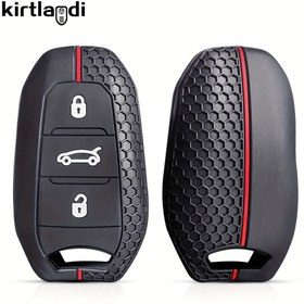 Resim Silikon Araba Anahtar Kılıfı Kapak Tutucu for PEUGEOT 207 208 407 206 2008 3008 5008 308 508 301 Citroen C2 C3 Berlingo C4 Xsara Opel Mokka 2023 Için 