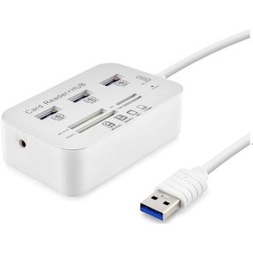 Resim Usb3.0 Hub Combo 3 Usb3.0 + Ms + Sd + M2 + Tf 20cm Beyaz Hdx7028 