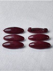 Resim Mim Eşarp Eşarp Ve Şal Klips Toka İğnesi Safety Pin 6 Adet Koyu Bordo 