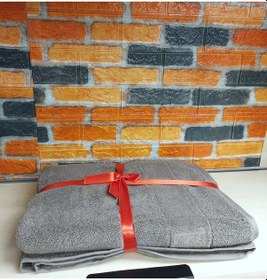 Resim Özdilek Svv Border Büyük Boy Banyo Havlusu 89x173 - Charcoal Orta Gri Gri 