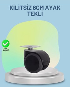 Resim Csmtex Mobilya Tekerleği 6 Cm Kilitsiz Tekli Satış Çok Renkli 