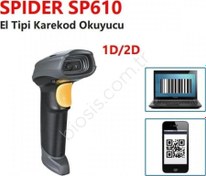 Resim SPIDER SP610 2D USB El Tipi Karekod Barkod Okuyucu Spider