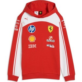 Resim Puma Scuderıa Ferrarı Hp Replıca Genç Kapüşonlu Sweatshırt 713837 01 Kırmızı 