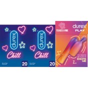 Resim Durex 2'si 1 Arada Vibrator ve Uyarıcı Başlık + Durex Chill Prezervatif 40LI 