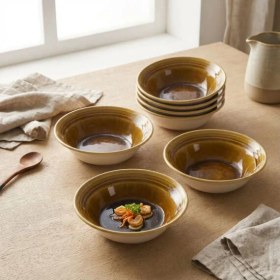 Resim Güral Porselen Valeron 6 Adet Çorba Kasesi Reaktif Saura Vr 137 