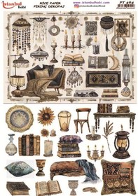 Resim Pirinç Dekopaj Kağıdı 30x42cm Pt-464 Antika Figürler 