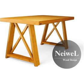 Resim Neiwel Kues Doğal Ahşap Yemek Masası-80-120 Açık Ceviz 
