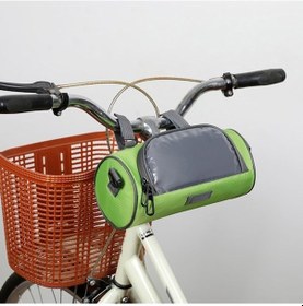 Resim Bisiklet Gidonu Çantası, Su Geçirmez Dokunmatik Ekran, Yeşil Yeşil Yeşil 