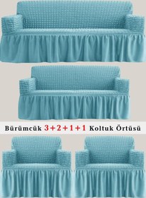 Resim Upmall Bürümcük Koltuk , Çekyat Örtüsü, Kılıfı 3211 Turkuaz Turkuaz 