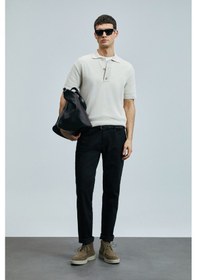Resim Lufian Jashua Smart Jean Erkek Pantolon Regular Fit Siyah Siyah 111200211100100 Siyah 