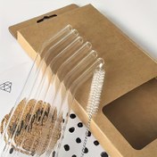 Resim 6 pipet + 1 fırça seti. Yüksek borosilikat şeffaf cam pipetler, ısıya dayanıklı, yıkanabilir ve tekrar kullanılabilir meyve suyu pipetleri 