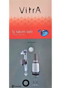 Resim VitrA 330B1212 Tek Kademeli Rezervuar İç Takım Seti Beyaz - Gri 
