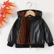 Resim Rahat Toddler Faux Fur Kapüşonlu Fermuarlı Ceket - Rüzgar Geçirmez, Yumuşak ve Rahat, Kolay Bakım, Günlük Aktiviteler ve Dış Mekan Oyunları için Rahat Stil | Kapüşonlu Ceket | Fermuarlı Ceket 