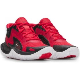 Resim Under Armour 6001587 Ua Gs Jet '25 Basketbol Kırmızı Unisex Spor Ayakkabı Kırmızı 