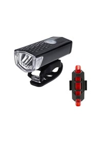 Resim Usb Şarj Edilebilir Led Bisiklet Far Ön Işık Kuyruk Lambası 