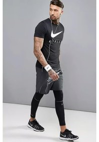 Resim Nike Dri-fit Training Swoosh Erkek Tişört Siyah 