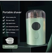 Resim Challenger Erkekler İçin Yeşil Taşınabilir Usb Şarj Edilebilir Mini Tıraş Makinesi 30 Dakika Şarj Süresi Lityum Pil Paslanmaz Çelik Bıçaklar Kompakt Seyahat Tasarımı 