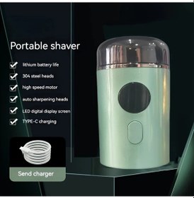 Resim Challenger Erkekler İçin Yeşil Taşınabilir Usb Şarj Edilebilir Mini Tıraş Makinesi 30 Dakika Şarj Süresi Lityum Pil Paslanmaz Çelik Bıçaklar Kompakt Seyahat Tasarımı 