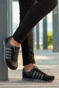 Resim BOUIS Erkek Siyah Bağcıklı Günlük Rahat Taban Şık Tasarım Yürüyüş Casual Sneaker Spor Ayakkabı 