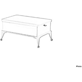 Resim ZERENLAND 1299 Tekerlekli Çift Çekmeceli Akıllı Sehpa, Sihirli Sehpa, Orta Sehpa, Laptop Masası 