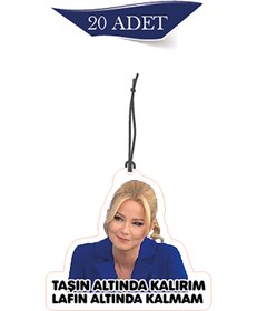 Resim Genel Markalar Müge Taşın Altında Kalırım Lafın Altında Tasarımlı 20'li Oto Kokusu ve Oto Aksesuarı 