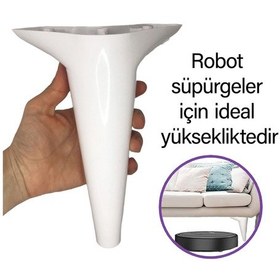 Resim 8 Adet Zelve 20 Cm Beyaz Lüx Mobilya Kanepe Sehpa Ünite Koltuk Ayağı Baza Ayak 