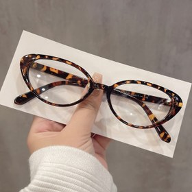 Resim Kadınlar için Retro Küçük Çerçeve Tasarımı ile Şık ve Basit, Tüm Mevsimler için Mükemmel, Kırmızı Lensli, PC Çerçeve ile Kadınlar için Leopar Desenli Kedi Gözü Gözlükleri 