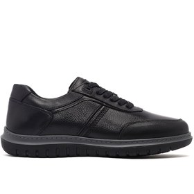 Resim Derimod Erkek Siyah Bağcıklı Deri Sneaker,Kışlık Spor Ayakkabı 25WFD677314 