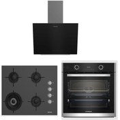 Resim Grundig GEBD 12302 B - GDSP 2474 BB - GIGL 622410 Siyah Ankastre Set 