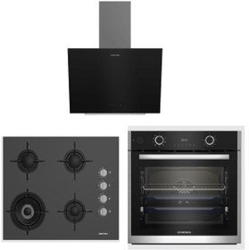 Resim Grundig GEBD 12302 B - GDSP 2474 BB - GIGL 622410 Siyah Ankastre Set 